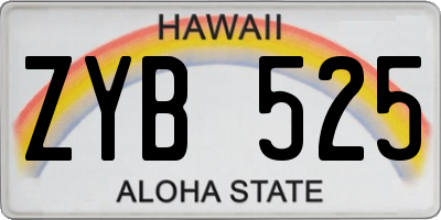 HI license plate ZYB525