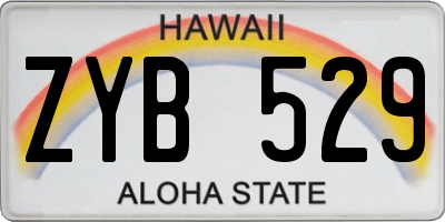 HI license plate ZYB529