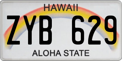 HI license plate ZYB629