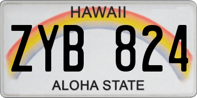 HI license plate ZYB824