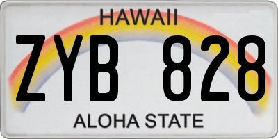 HI license plate ZYB828