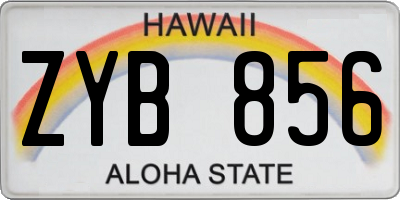 HI license plate ZYB856