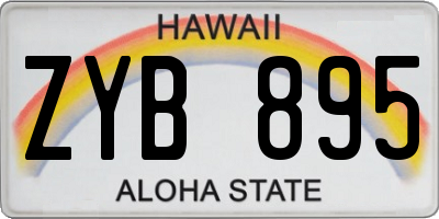 HI license plate ZYB895