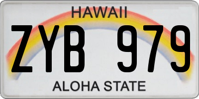 HI license plate ZYB979