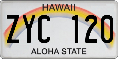 HI license plate ZYC120