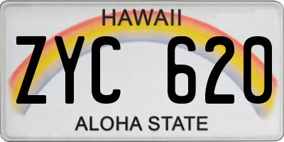 HI license plate ZYC620