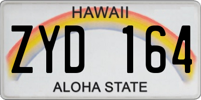 HI license plate ZYD164