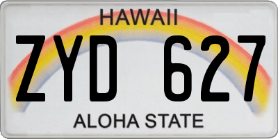 HI license plate ZYD627