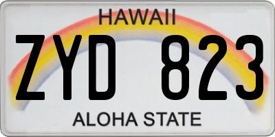 HI license plate ZYD823