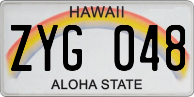 HI license plate ZYG048