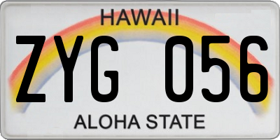 HI license plate ZYG056