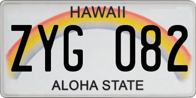 HI license plate ZYG082