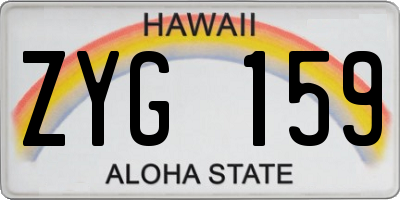 HI license plate ZYG159