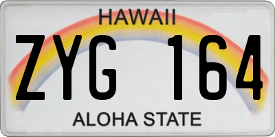 HI license plate ZYG164