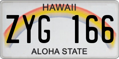 HI license plate ZYG166