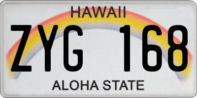 HI license plate ZYG168