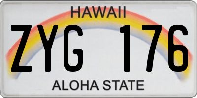 HI license plate ZYG176