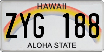 HI license plate ZYG188
