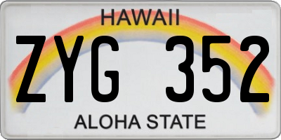 HI license plate ZYG352
