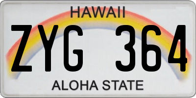 HI license plate ZYG364