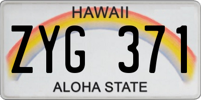 HI license plate ZYG371
