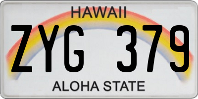 HI license plate ZYG379