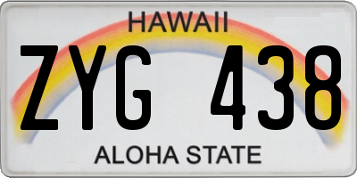 HI license plate ZYG438