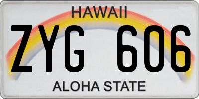 HI license plate ZYG606