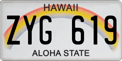 HI license plate ZYG619