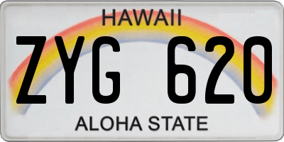 HI license plate ZYG620