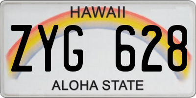 HI license plate ZYG628