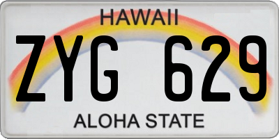 HI license plate ZYG629
