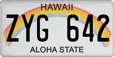 HI license plate ZYG642