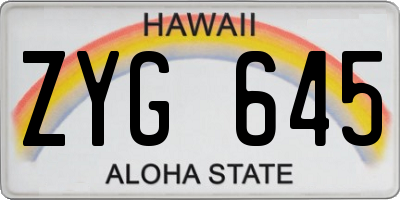 HI license plate ZYG645