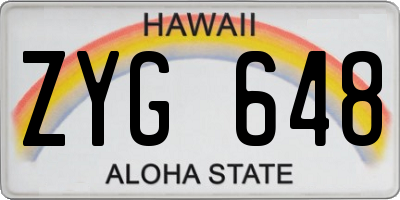HI license plate ZYG648