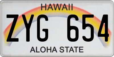 HI license plate ZYG654