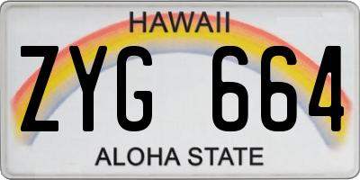 HI license plate ZYG664
