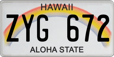 HI license plate ZYG672
