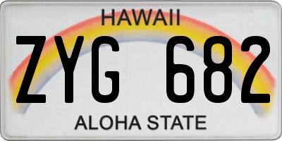 HI license plate ZYG682