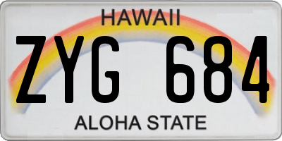 HI license plate ZYG684