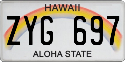 HI license plate ZYG697