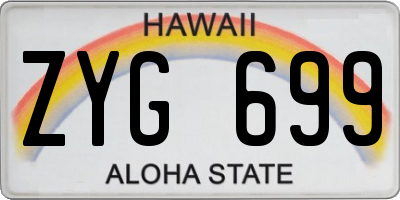 HI license plate ZYG699