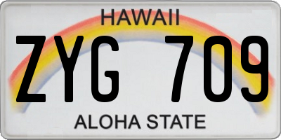 HI license plate ZYG709