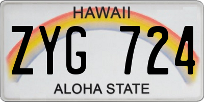 HI license plate ZYG724