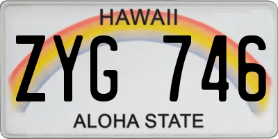 HI license plate ZYG746