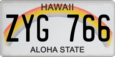 HI license plate ZYG766