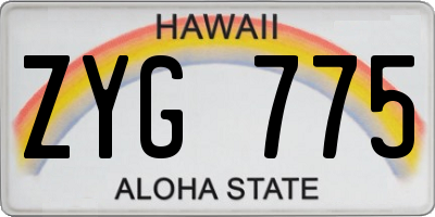 HI license plate ZYG775