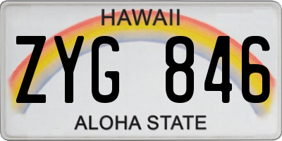 HI license plate ZYG846