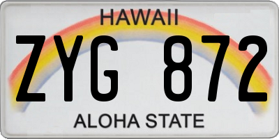 HI license plate ZYG872