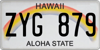 HI license plate ZYG879